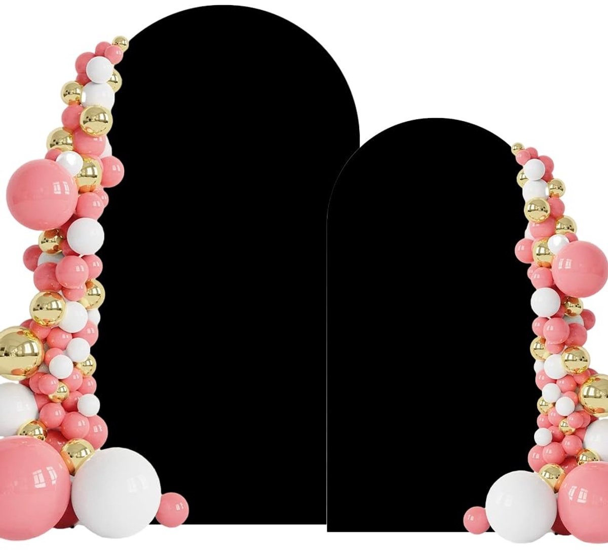 SPHProducts - Bruiloft boog covers - Verstelbaar en elastisch - Zwart - Achtergrond decor - Geschikt voor bruiloften en verjaardagsfeesten