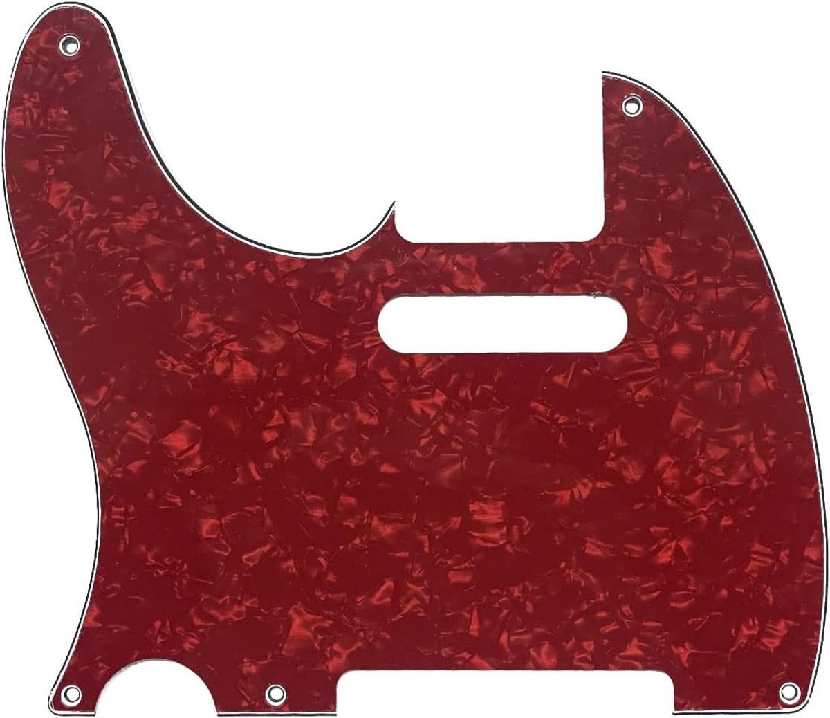 Vintage Telecaster Pickguard in Rood Parels voor USA/Mexicaanse Gitaren - 5 Hole Scratch Plate, Duurzaam en Stijlvol
