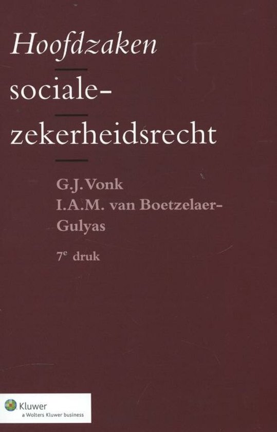 Hoofdzaken socialezekerheidsrecht - cover
