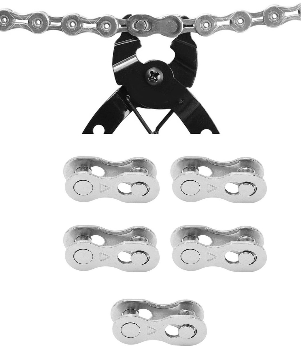 Hapivida Missing Link Set - 5 Paar Snelle Fietsketting Verbinders voor 6-12 Speed