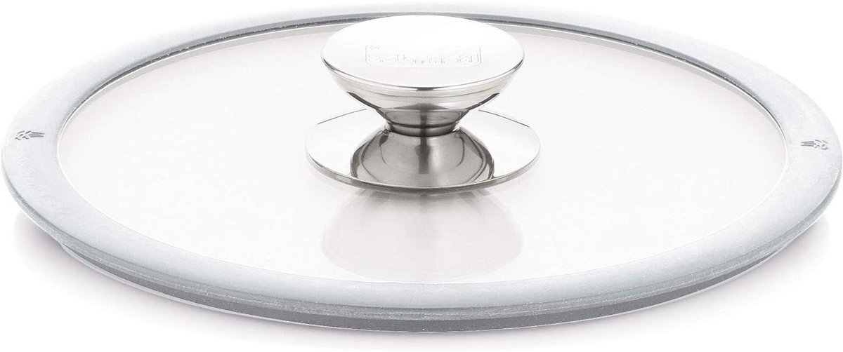 Glazen Deksel - Pan Deksel - Energiebesparend Koken - Met Ontluchting - 24 cm - Wit