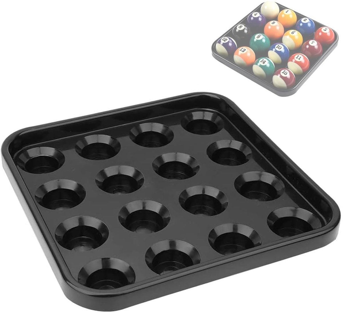 Professionele Poolbal Tray voor 16 Ballen - Stijlvolle Opslagoplossing
