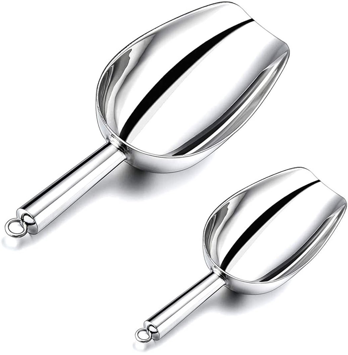 Allecto - RVS Ice Cream Scoop Set van 2 - Duurzaam en Vaatwasserbestendig