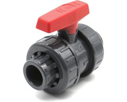 DOJA Barcelona | PVC 50 Ventiel | Lijm Waterkraan | Ø 50 mm * PN 10 | Kogelkraan | Voor Pijpplunjer, Trommel, Zwembad, Buis, Waterterugslagklep