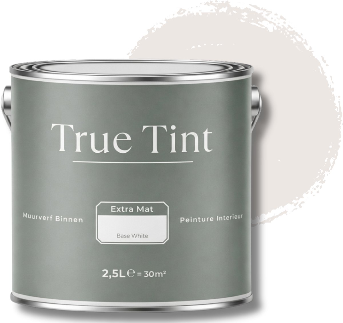 True Tint Muurverf Mat - Cream White - 2,5 L - The Blush Clay Collection - Crème Witte Matte Muurverf - Rendement 30m² - Mengverf