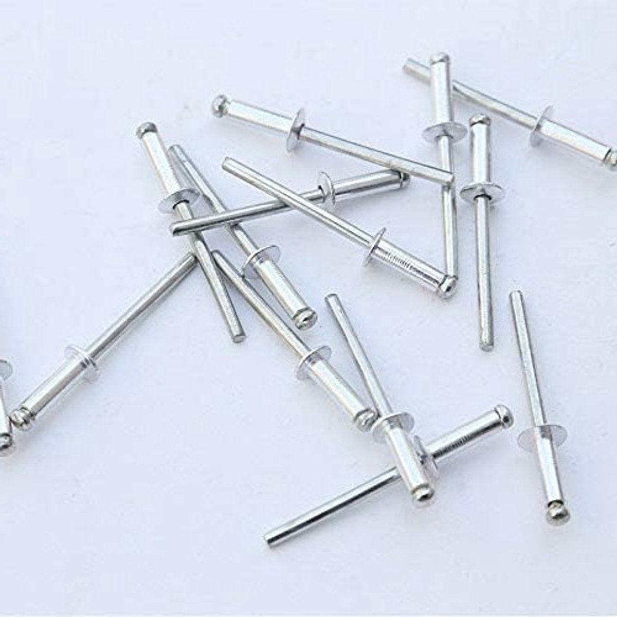 Aluminium Popnagels met Grote Flens, Open-Einde Dome Hoofd, Blinde Popnagels 2.4/3.2/4/4.8mm - Verpakking van 50 Stuks voor Diverse Toepassingen