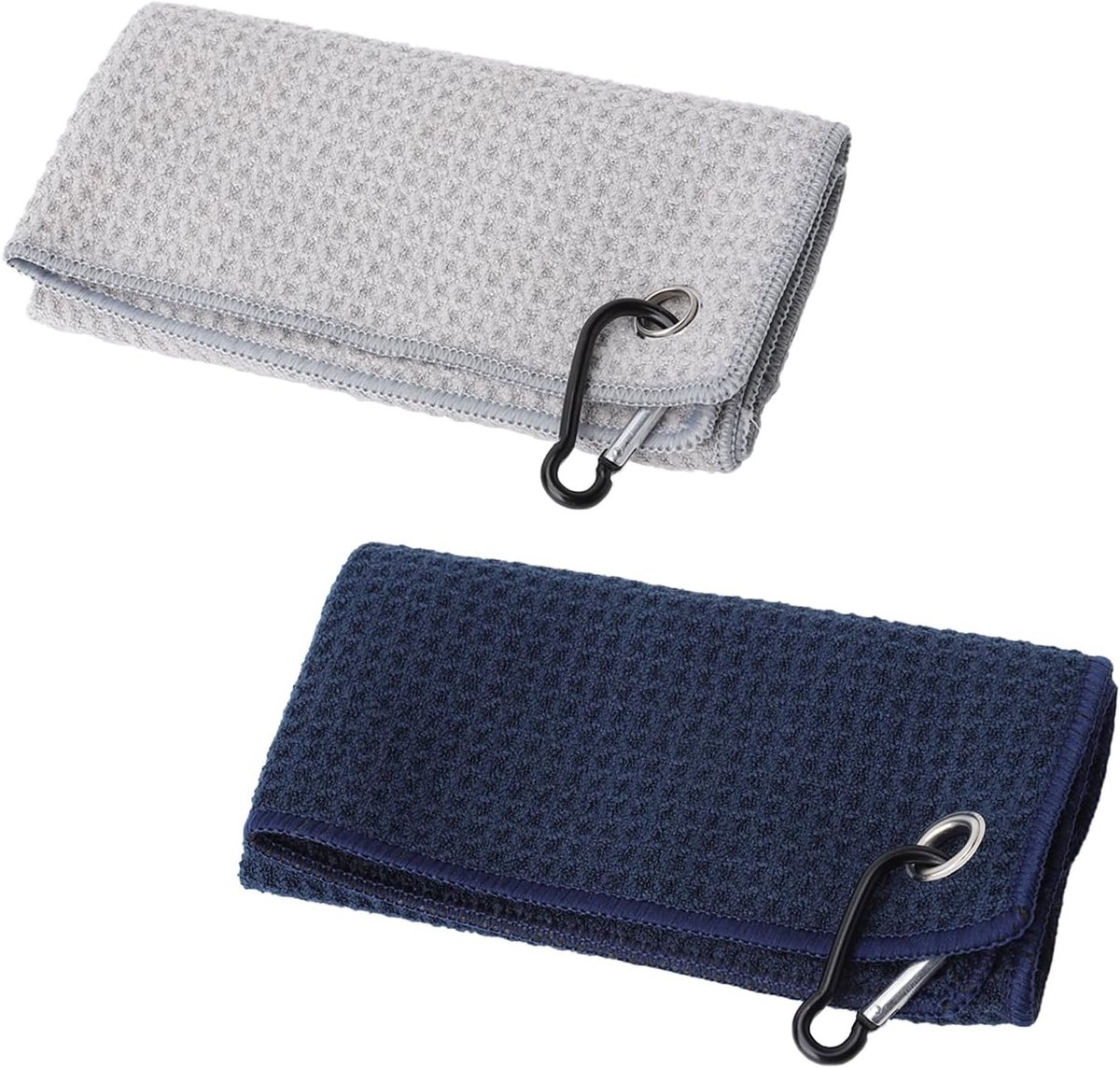 Set van 2 Microvezel Golfdoeken, 30 x 30 cm, Super Absorberend, Compact en Ideaal als Golfaccessoire voor Mannen of als Cadeau voor Golfliefhebbers