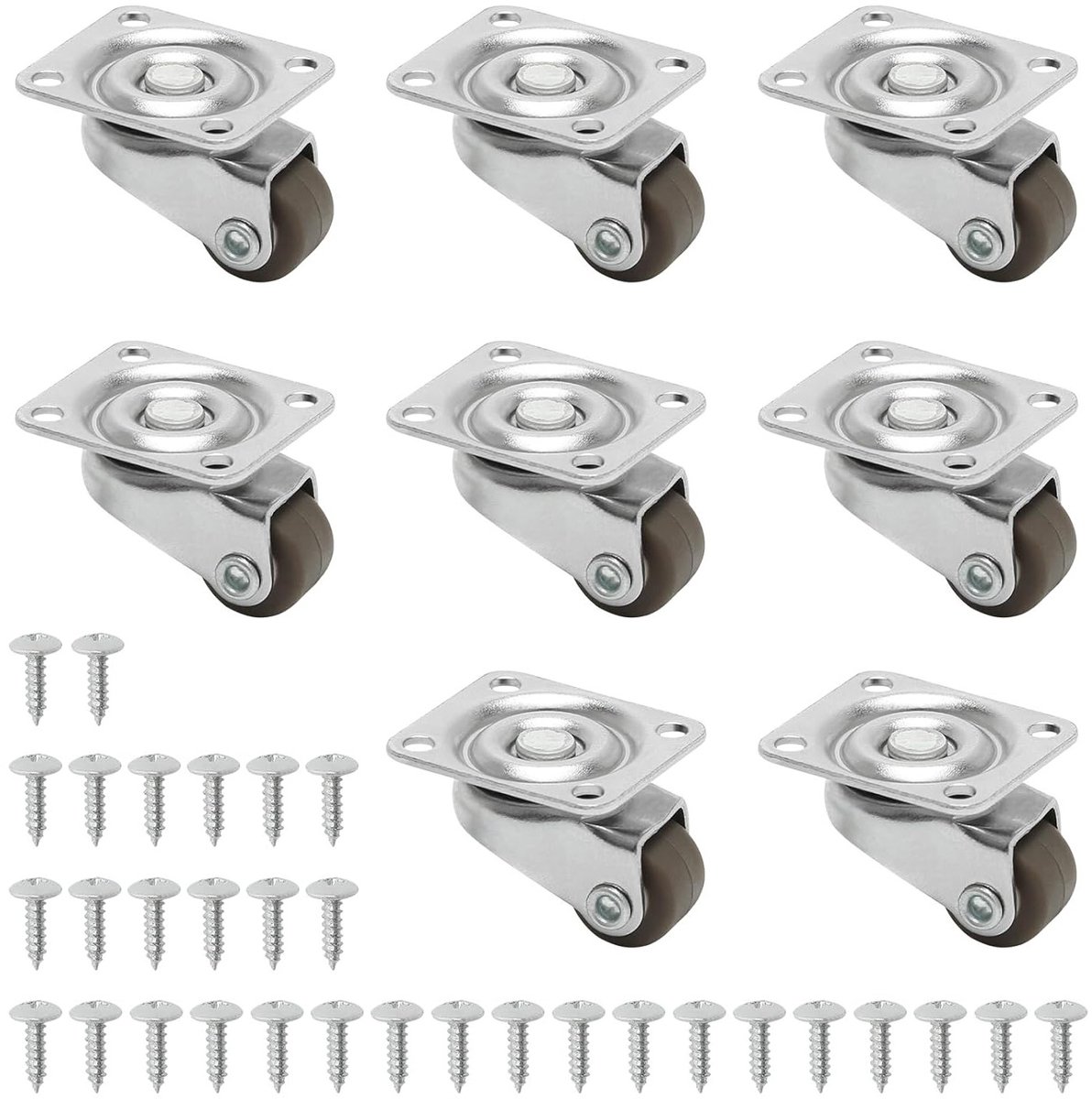 Mini Meubelwielen, 8 Stuks 1.2 cm Voor Koffiemachines, Vloerbescherming en Verplaatsbaarheid