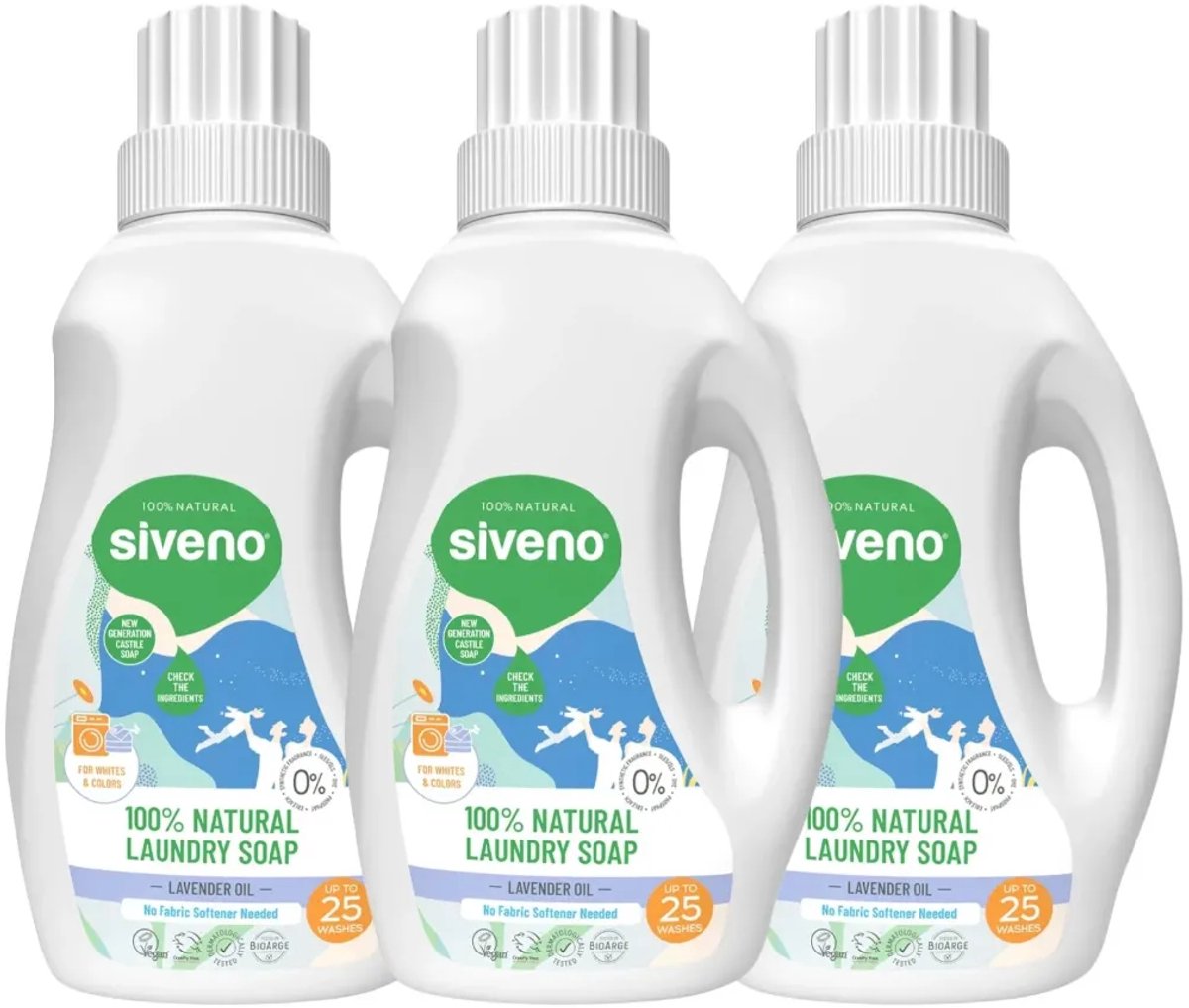 Siveno Natuurlijk Wasmiddel – Voordeelpak 3 Stuks