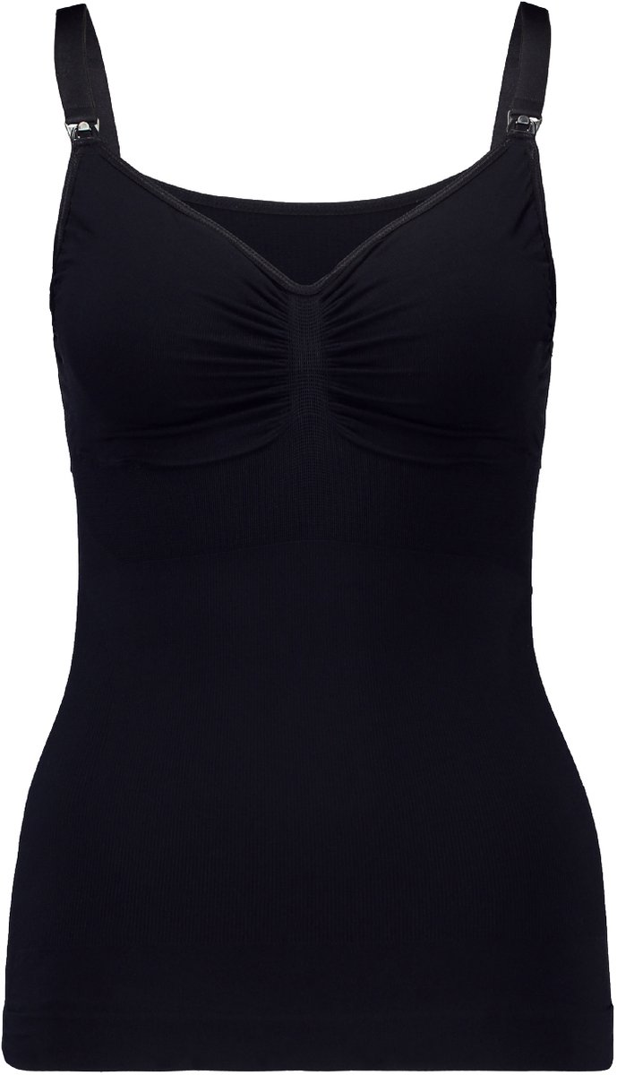 Carriwell Naadloos Voedingshemd met Shapewear - Zwart - XL