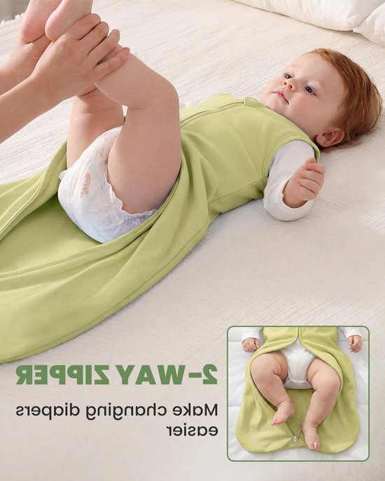 Baby Slaapzak 1.5 1.0, 0.5 Tog Dubbele Laag met 50 g Vulling, Katoenen Slaapzak als Draagbare Dekentje voor Baby's van 0-24 Maanden van Merkloos — afbeelding 2