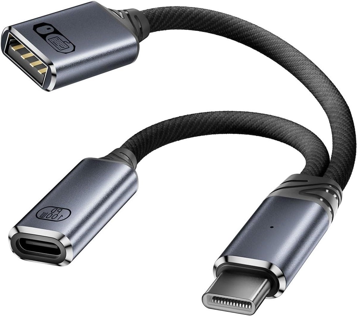 USB C OTG Adapter met PD 100W Snelladen voor iPad Pro, Samsung Galaxy S20+, Switch en Chromecast - Compatibel en Veelzijdig Gebruik