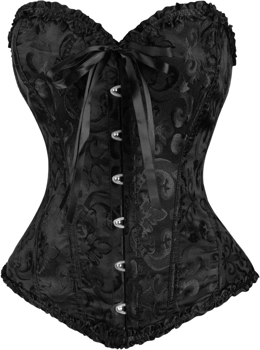 Elegante Zwarte Corset Shapewear voor Dames - Verstelbare Lingerie voor Feest, Bruiloft en Cosplay - Comfortabele Bodyshaper (S-XL)