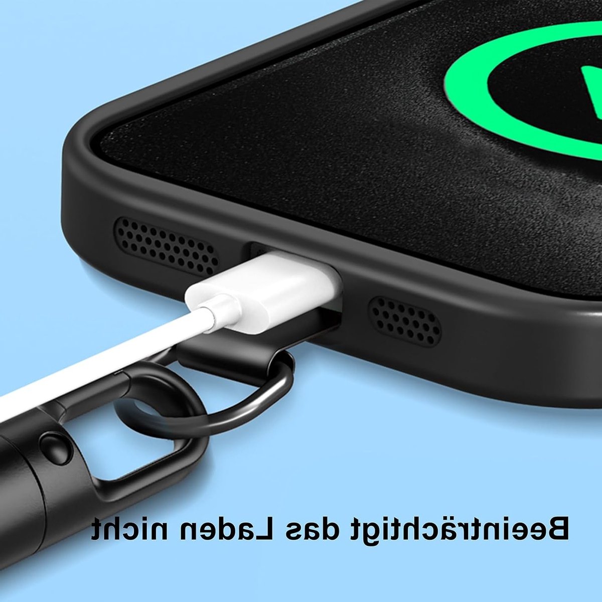 Korte Telefoon Ketting met Polsband en Sleutelhanger - Groene Lanyard voor Smartphone en Sleutels