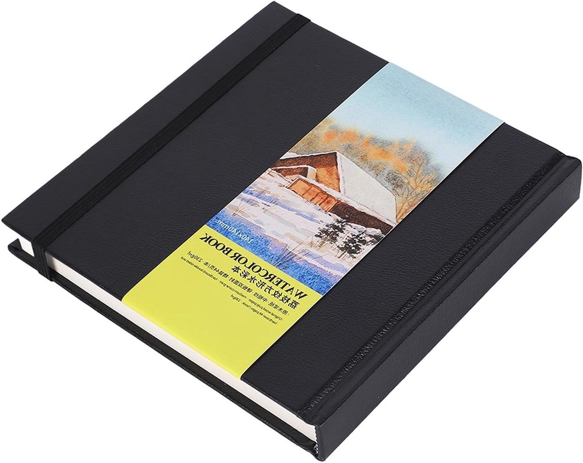 Waterverfblok met Textuur, Zuurbestendig Blauw Papier voor Schilderen, Geschikt voor Nat en Droog Mengmedia