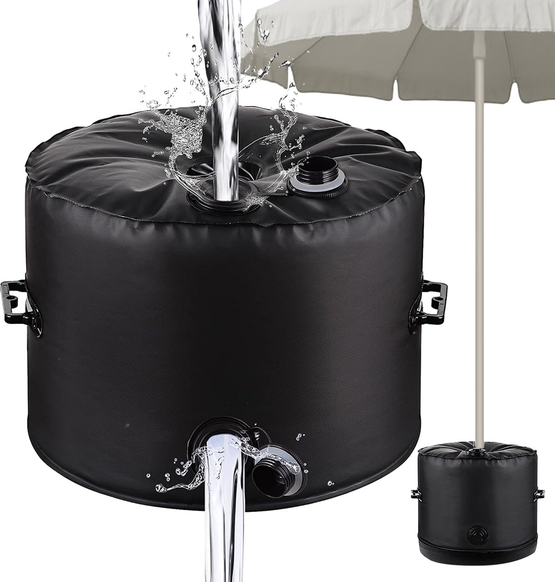 carmdering - Parasol gewicht - 44 cm waterzak verzwarer - vulbaar met water of zand - voor tuin, terras en vlaggenmast