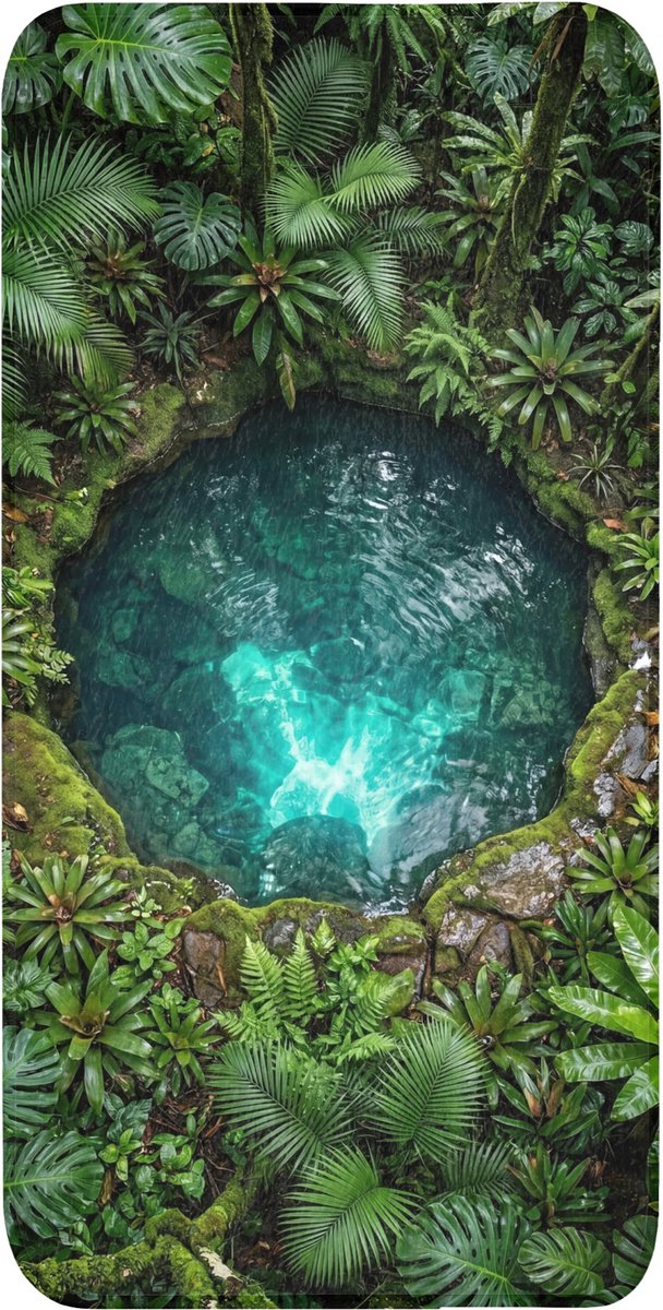Badmat 60x120 cm - Antislip - Natuur - Jungle - Water - Groen - Badmatten voor badkamer - Badkamermat - Douchemat - Badkamer mat