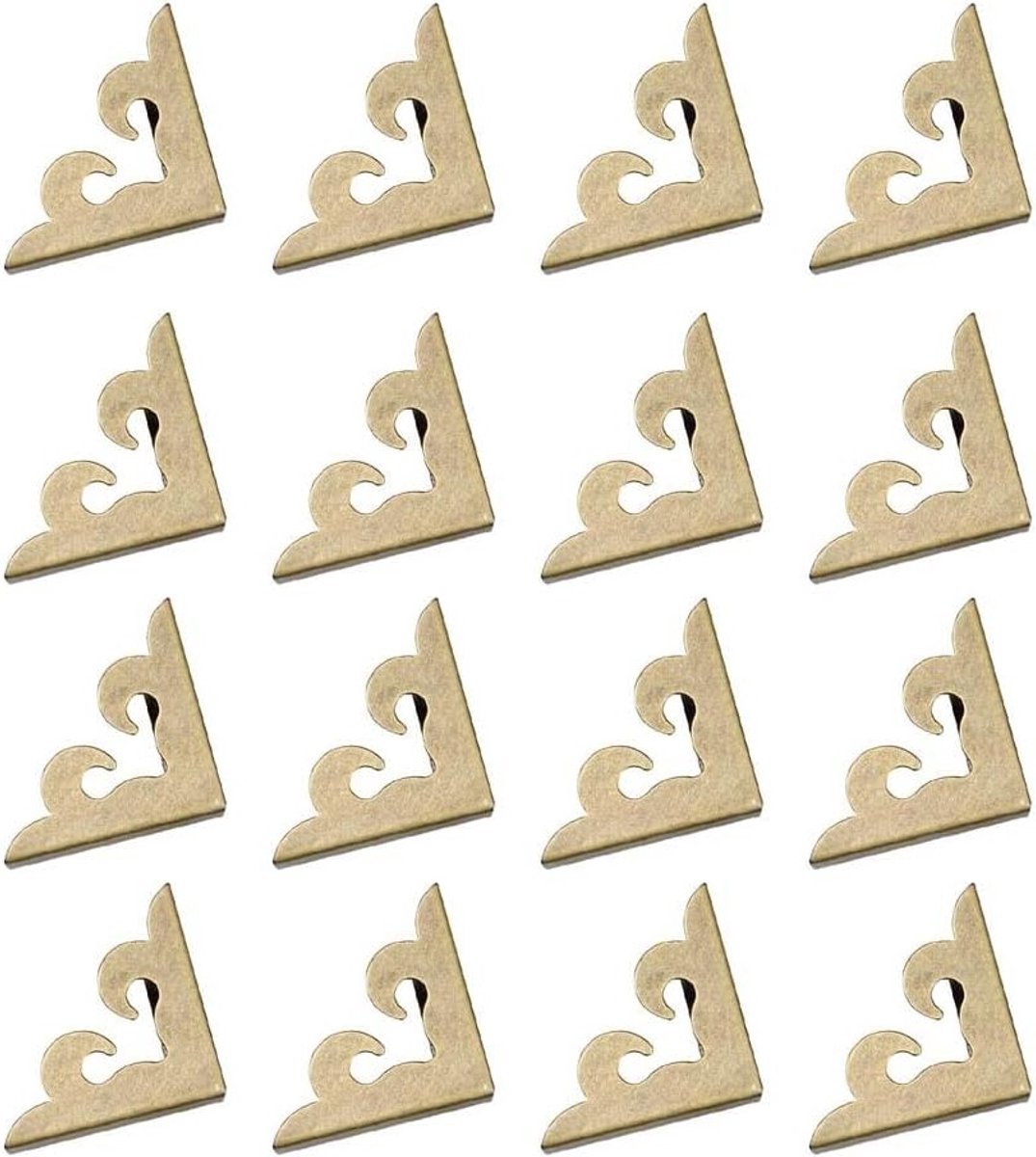 24 Stuks Vintage Bronzen Boekhoeken - Beschermers voor Boeken, Scrapbooking en Fotoalbums Decoratie