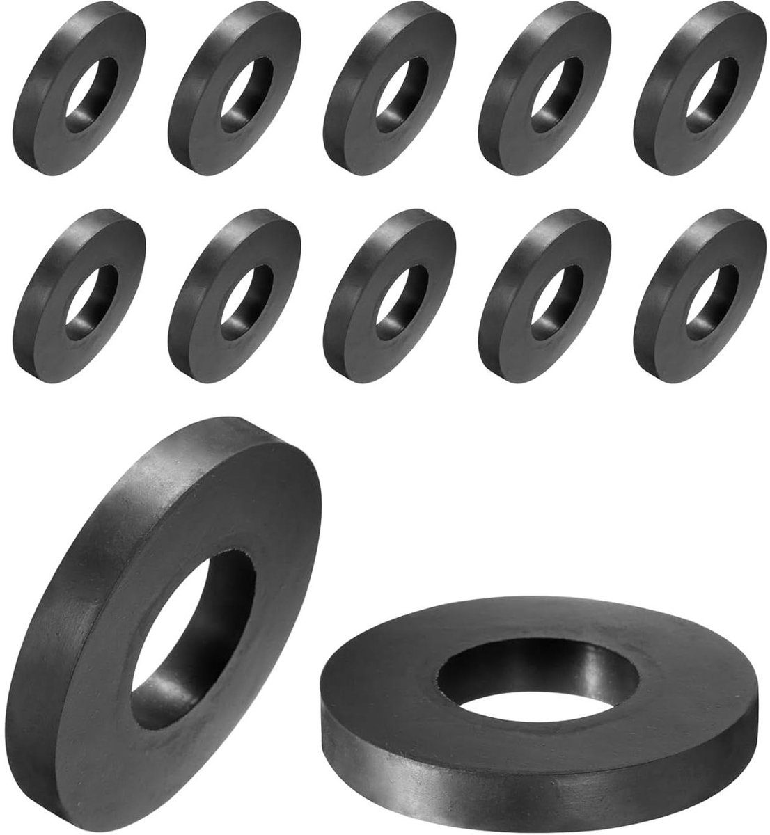 Rubberen Ring - Dempende Pads - Trillingen Dempen - Hoge Belasting - 12 Stuks - Zwart