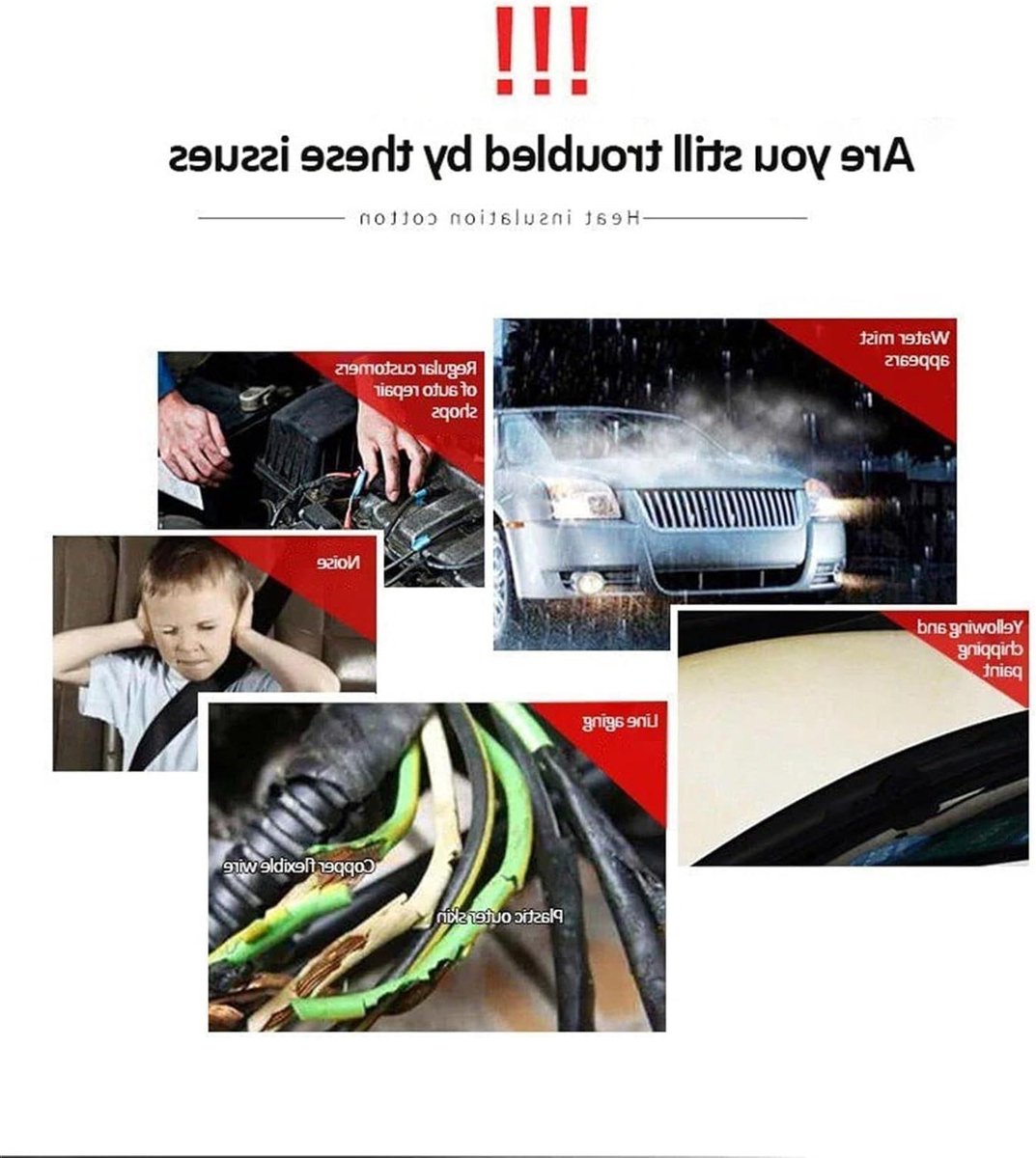 Motorkap Isolatie - Geluiddemper Katoen - Motor Bescherming - Warmte & Geluid - 40 cm - Zwart