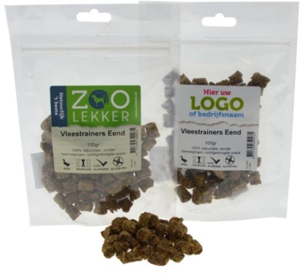 Zoolekker Vleestrainers eend | 100 g | glutenvrije trainingssnack voor honden