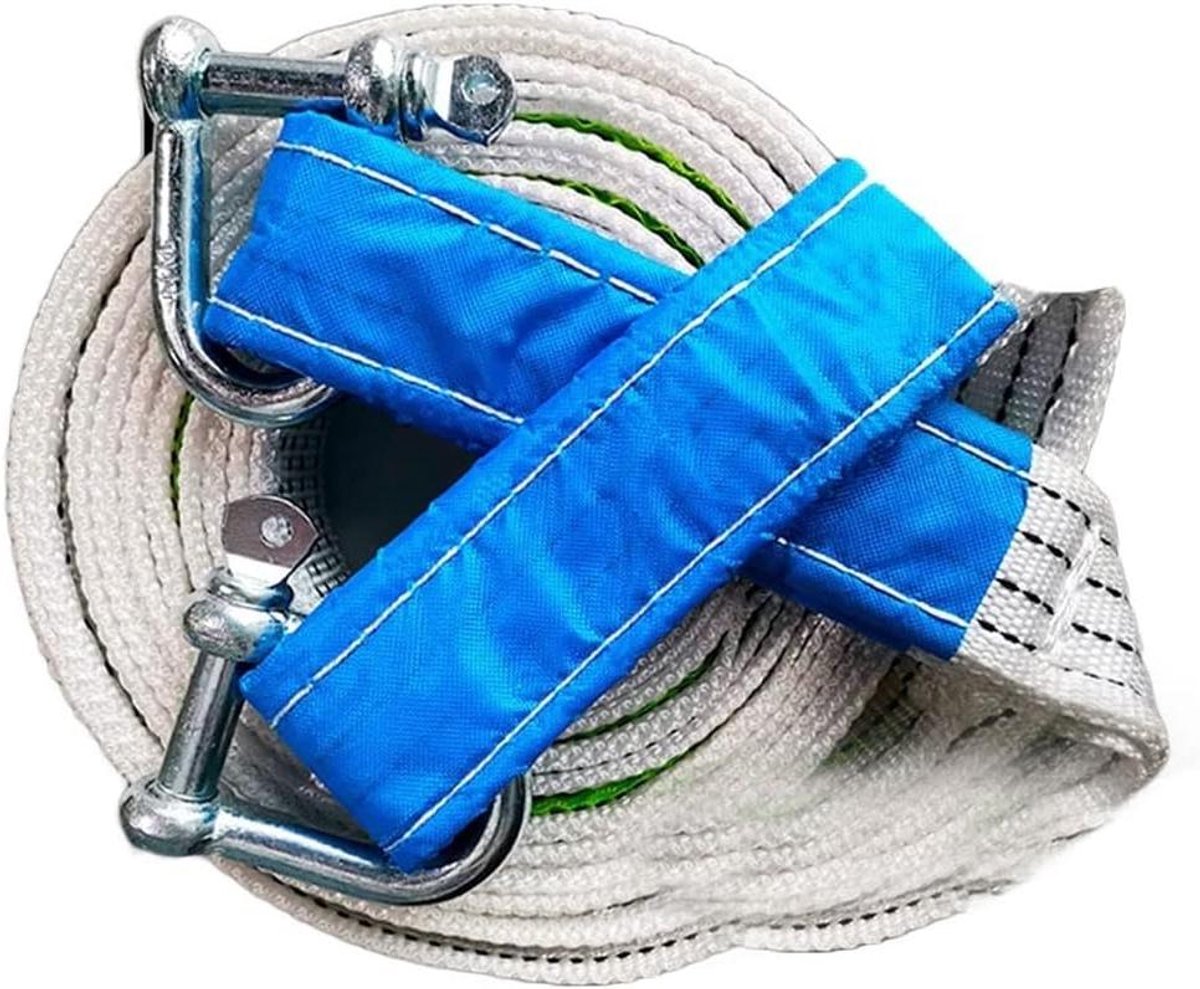 Sleepkabel Auto - Reddingskabel Vrachtwagen - Voertuig Verplaatsen - Verdikte Multifunctionele Band - 6 Meter 15 Ton - Zwart