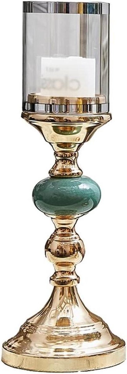 Kandelaar Ornament - Kaarsenhouder Decoratie - Romantisch Diner - Europese Stijl - Maat B - Goudkleurig