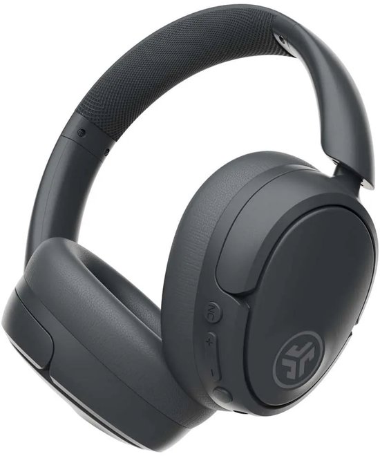 JLab Jbuds Lux ANC Draadloze Koptelefoon Bluetooth - Active Noise Cancelling Over Ear Hoofdtelefoon - 70 uur Batterijduur - Be Aware Audio - Multipoint - Aanpasbare Equalizer - Inklapbaar - Zwart