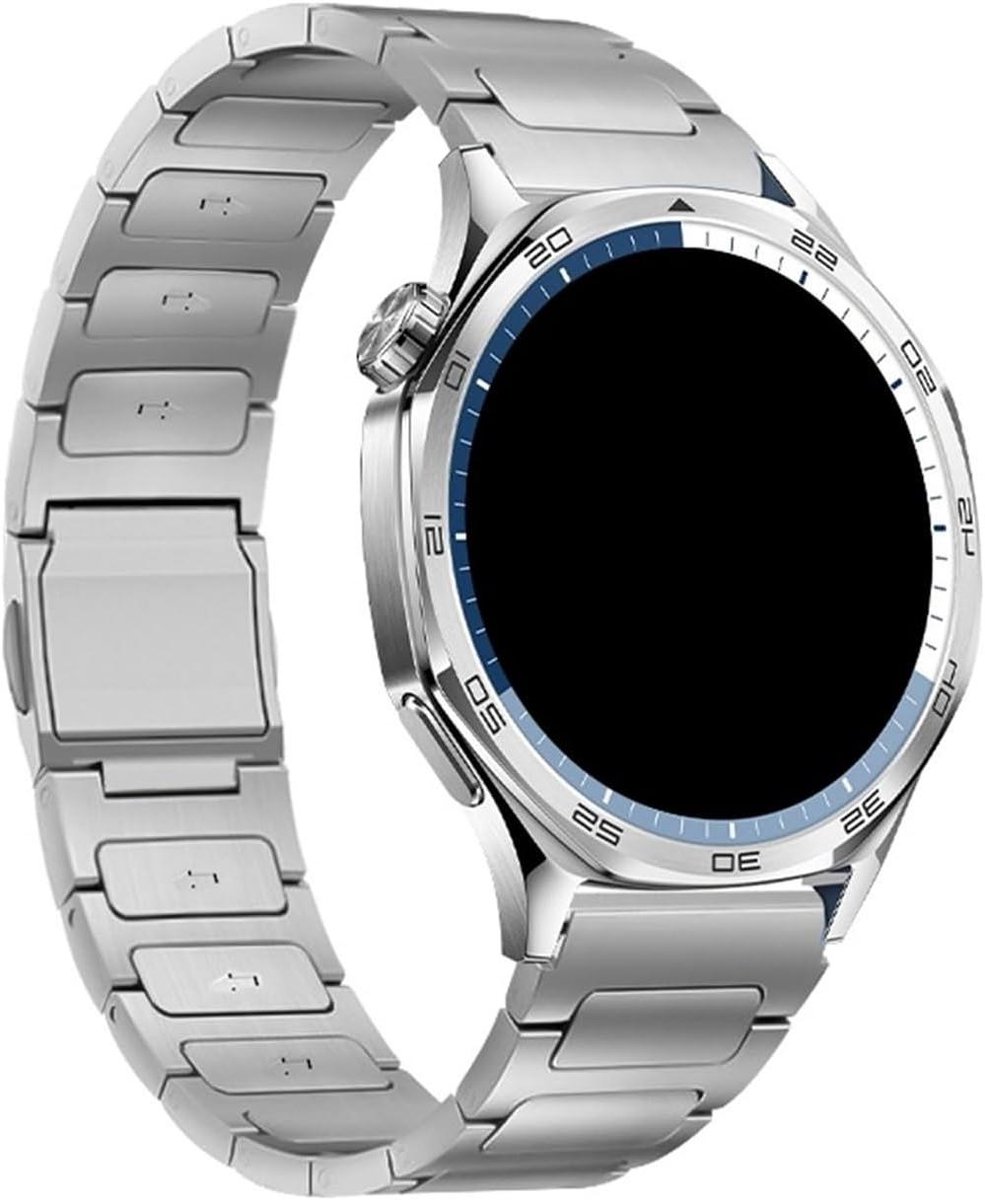 Titanium Horlogeband - Metalen Armband - Smartwatch Upgrade - Zakelijke Uitstraling - 22mm - Zilver