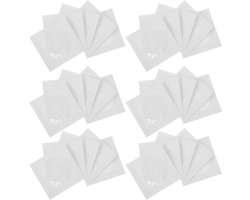 Papieren CD Hoezen - Mini Disc Zakjes - Opslag Bescherming - Transparant Venster - 100 Stuks - Wit