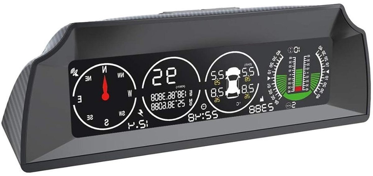 Hoofd Display - Snelheidsmeter Teller - Veilig Rijden - GPS Signaal Module - 3x2x1 cm - Zwart