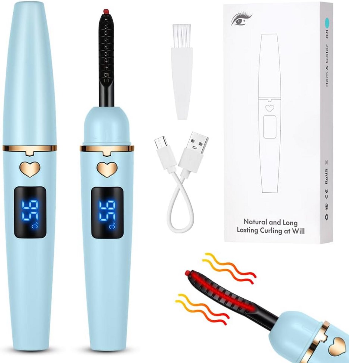 Elektrische Wimperkruller - Wimperlifting Set - Verwarmde - Handig