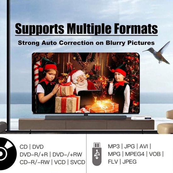 DVD Speler met HDMI - Blu Ray Spelers - Externe DVVD Speler - Zwart thuisgebruik — afbeelding 5
