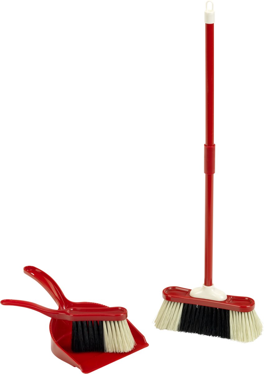 Klein Toys Classic-bezemset - Incl. kinderbezem, stoffer en blik
