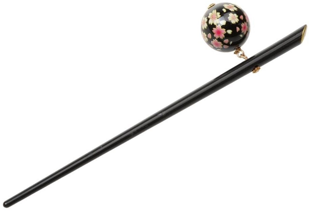 Haarspeld Haarstok - Haaraccessoire Chignon - Haar Styling - Handgemaakt Acryl - 18 cm - Met Kersenbloesem