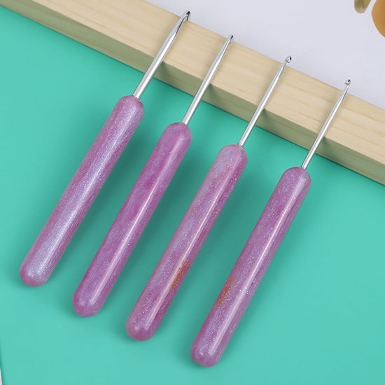 Set van 9 Ergonomische Haaknaalden van Gepolijst Klei - Comfortabel en Stijlvol voor Haken en Breien — afbeelding 4