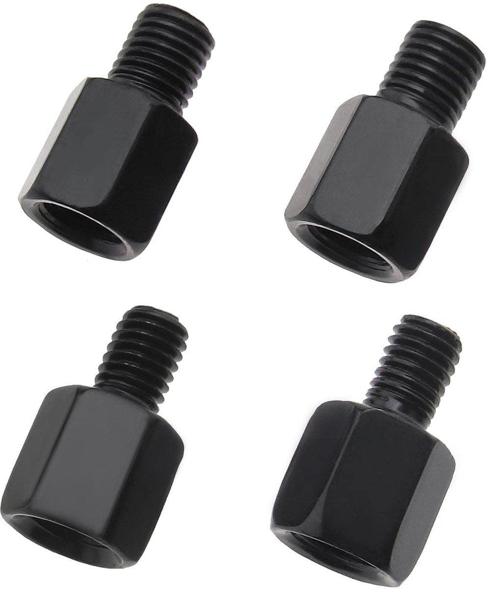 Dailygoods - Dailygoody - Motorfiets spiegels adapter - Hoogteverstelling - Gegalvaniseerd staal - Zwart - Spiegelverhoger - Universele motorfiets accessoires