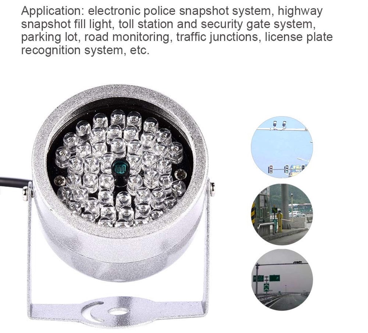 Dailygoods - Dailygoody - Infrarood vullicht - 48 LED IR-verlichting - Waterdicht - Nachtzicht - CCTV-camera - Geschikt voor beveiliging - IP65