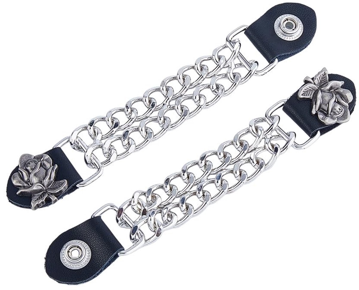 Dailygoods - Dailygoody - Vestverlengstukken - Motorvesten - Duurzaam ontwerp - 17,8 cm - Zwart - Ideaal voor motorrijders - 2 stuks