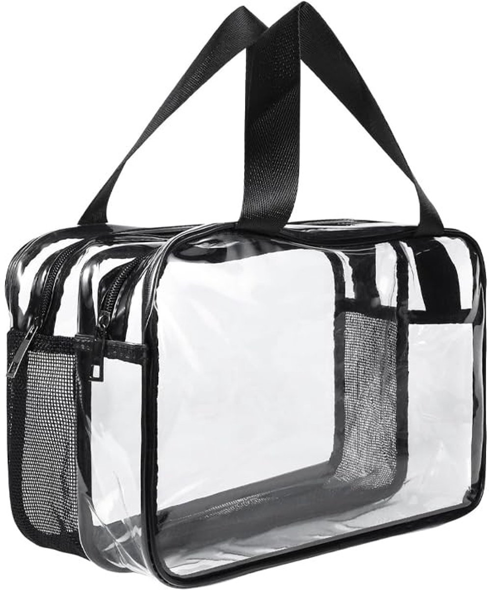 Dailygoods - Dailygoody - Transparante toilettas - Grote doorzichtige reistas - Waterdichte make-uptassen - 31 x 21 x 16 cm - Geschikt voor uniseks volwassene - Pe