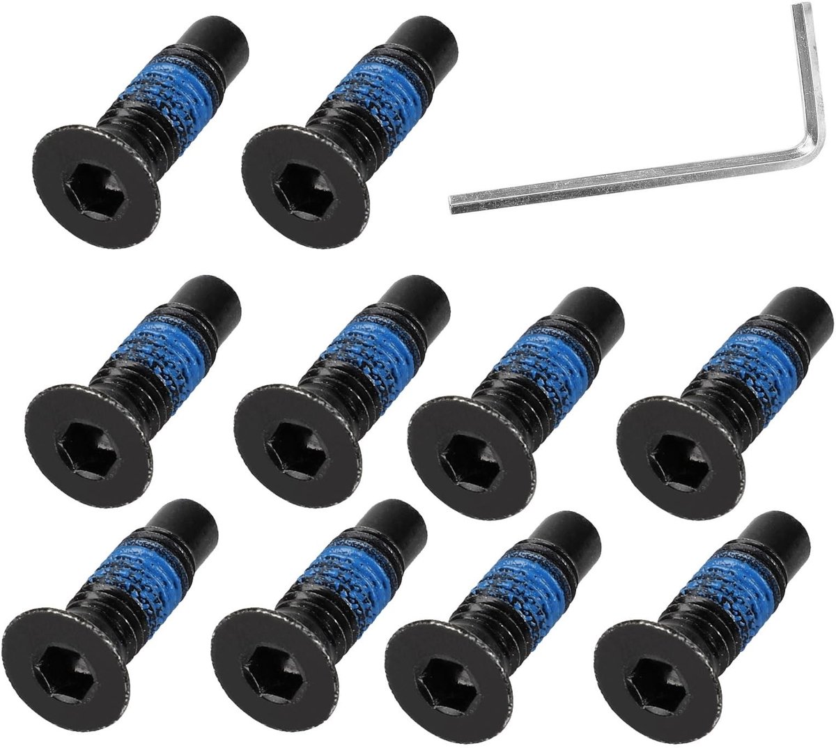 Dailygoody - Schroeven - Reserveschroeven - Perfecte passvorm - Zwart + Blauw - Accessoire voor scooters - Geschikt voor Xiaomi M365, Pro, Mi3, Ninebo