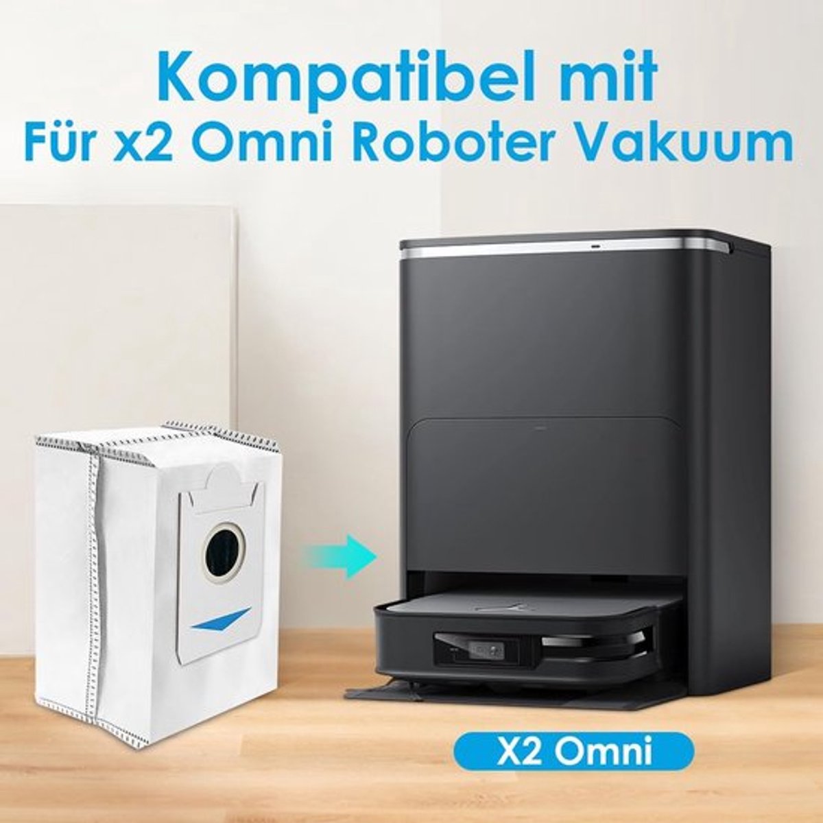 Stofzuigerzakken Geschikt voor Ecovacs Deebot X2 Omni, 6-pack
