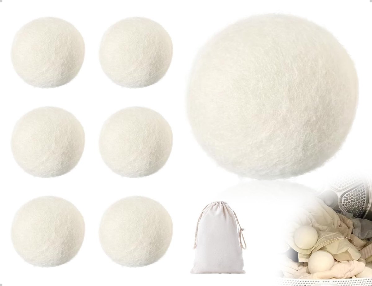Dailygoods - Set van 6 Herbruikbare Drogerballen