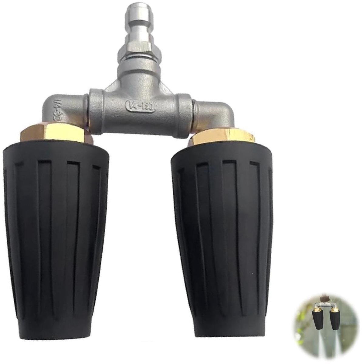 Dailygoody - Hogedrukspuit Accessoires - Rotating Dual Turbo Nozzle - 4000 - Snel en effectief - Sterke reiniging - Geschikt voor hogedrukreiniger...