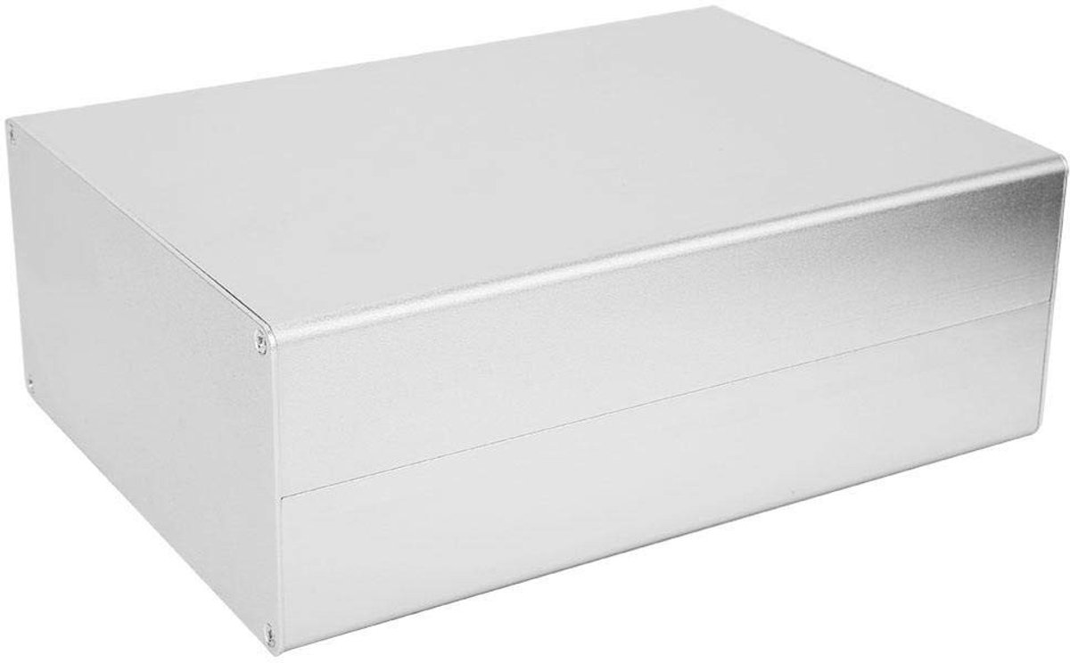 Dailygoody - Aluminium projectdoos - Elektronische behuizing - Mat zilver - DIY projectbox - Ideaal voor warmteafvoer en bescherming - 80x160x220mm