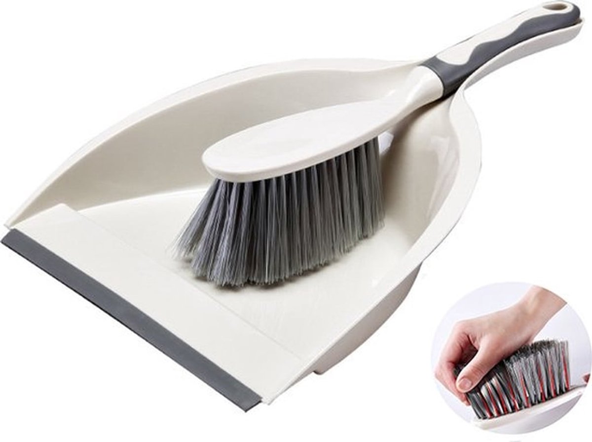 Mini Stoffer en Blik - Schoonmaakproducten - 1 set - Kunststof Stoffer en Blik Compact