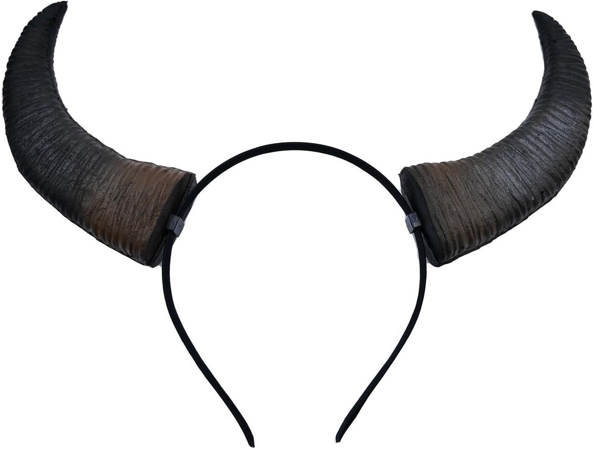 Buffalo Hoorn Hoofdband voor Halloween Kostuums - Decoratieve Haarband voor Feestjes, Dieren Hoofddeksels en Unieke Accessoires