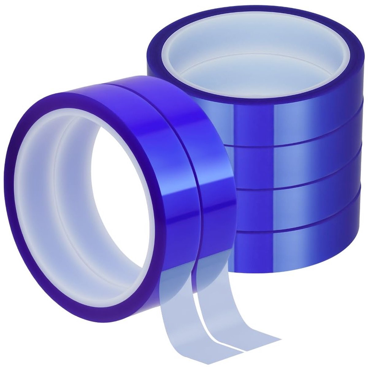 Hittebestendig thermisch plakband, 6 rollen polyimide tape 20 mm x 33 m, ideaal voor elektronica, 3D-printers en solderen zonder restanten