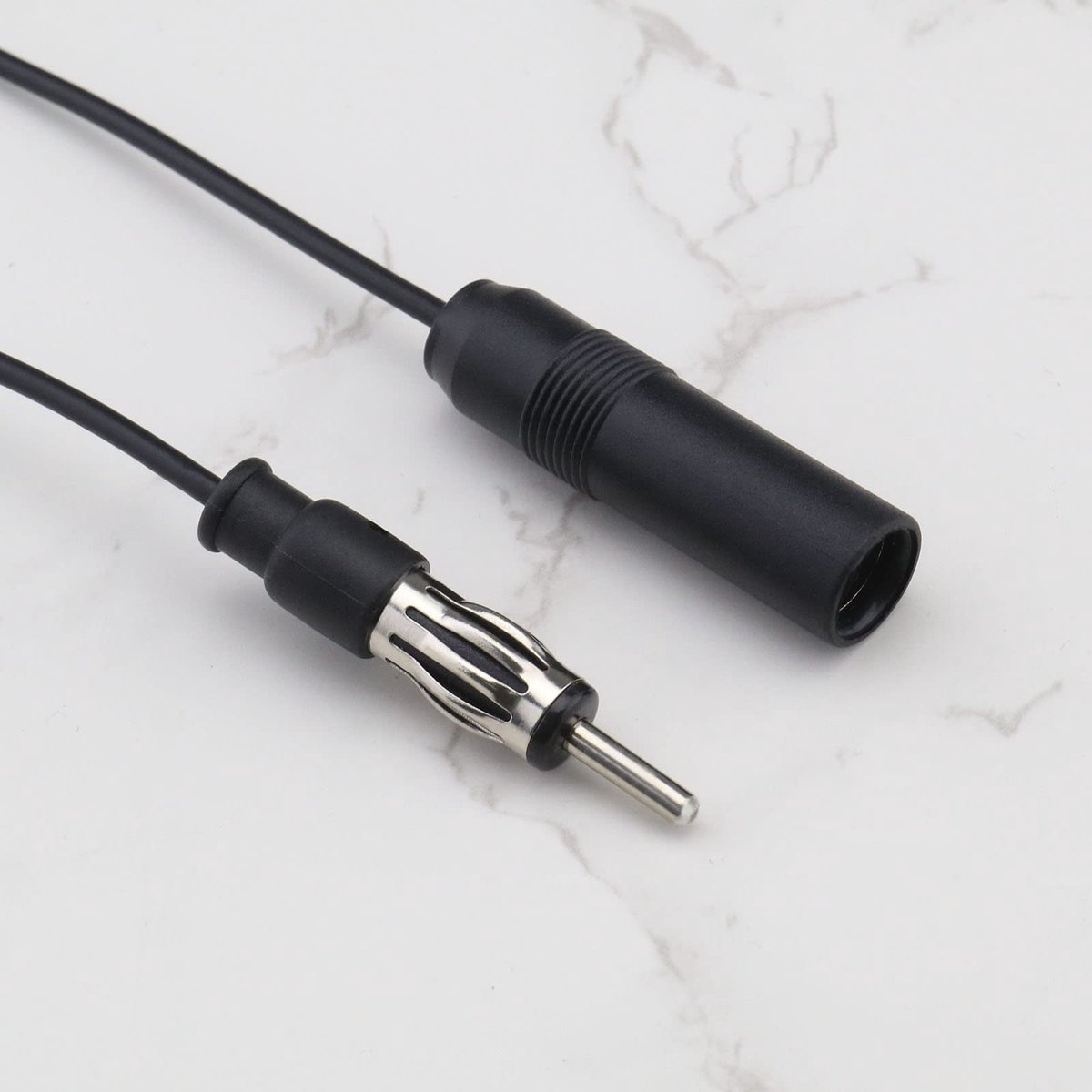 Dailygoods - Dailygoody - Auto Stereo Antenne Verlengkabel - 3 meter - Hoogwaardige Coaxkabel - Zwart - Plug Connector - Geschikt voor Auto Audio Systemen