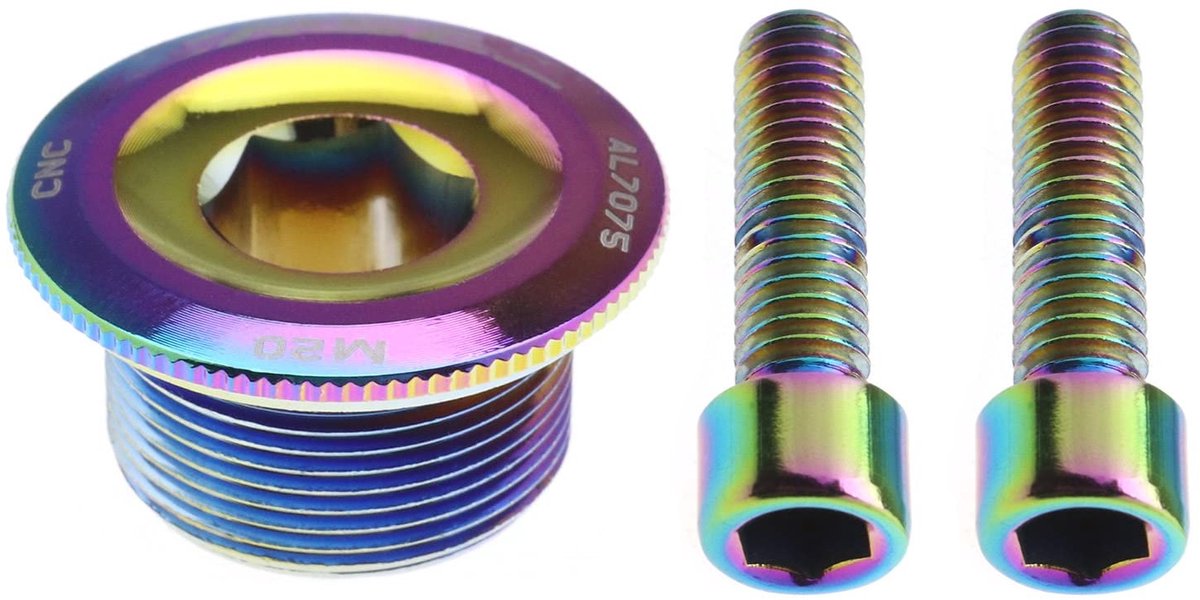 Dailygoods - Dailygoody - Fiets Crank Cover - Crank Arm Bouten - Aluminium - Dazzle Color - Fietsaccessoires - Geschikt voor M20 - Mountainbike en Racefiets